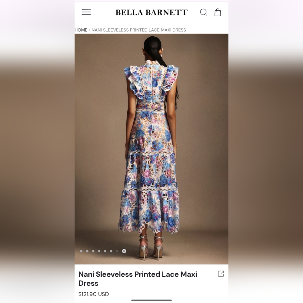 Bella Barnet Floral Lace Maxi Dress - Picture 2 of 8